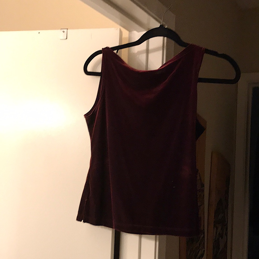 Is it burgundy suede shirt tank top for when you when you need to dress up